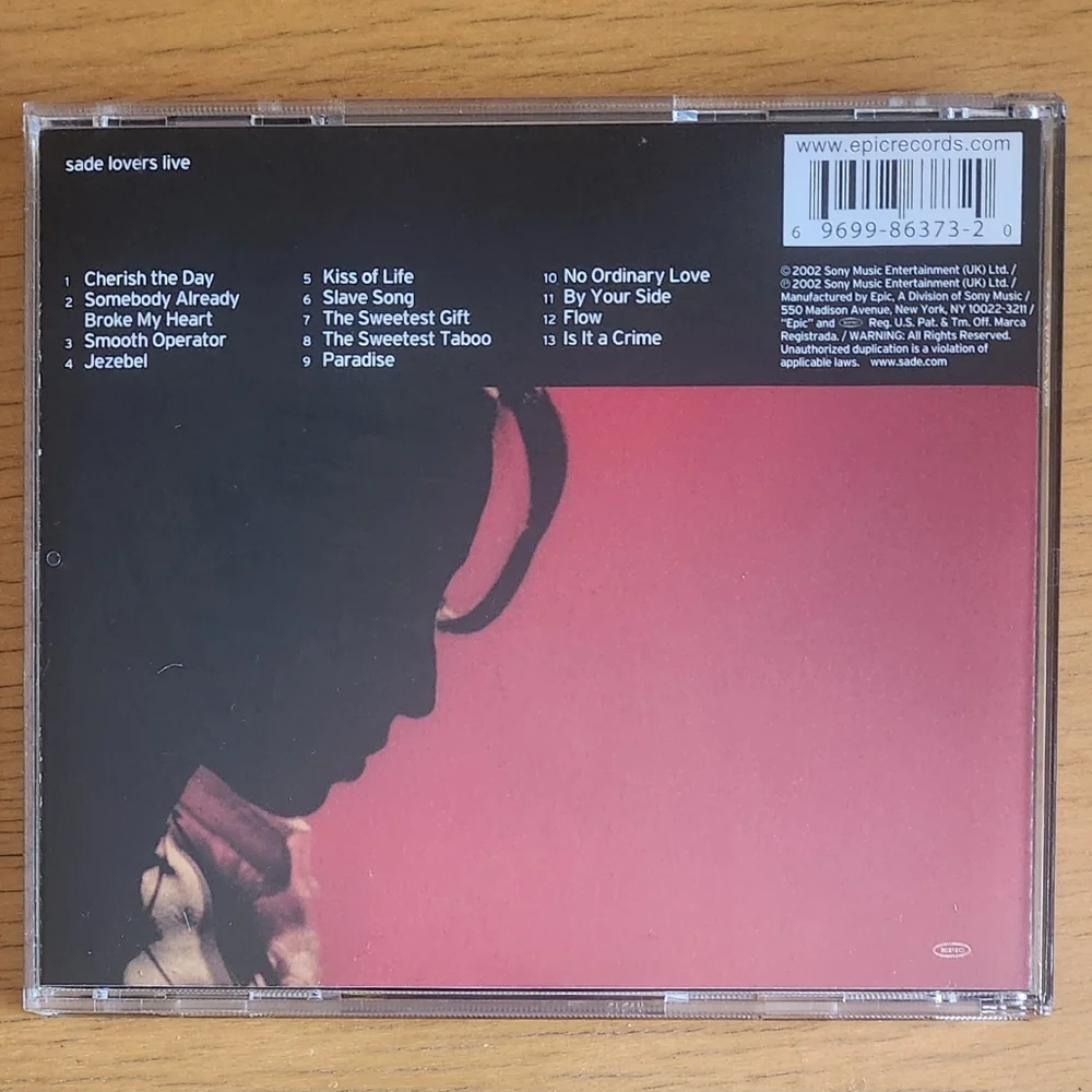 Sade "King Of Sorrow", "Lovers Live" - CDs (Lot of 2)  - Picture 6 of 8